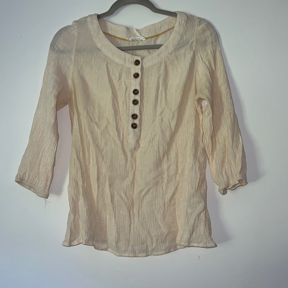 Large Blu pepper 3/4 length Blouse